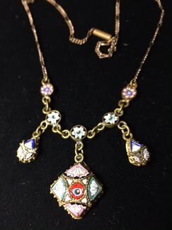 Подвески антикварные смальта Микромозаика Италия а