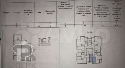 1-к квартира, 46.4 м², 19/23 эт.