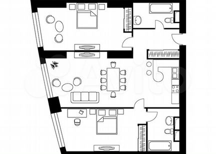 2-к квартира, 108.9 м², 42/56 эт.