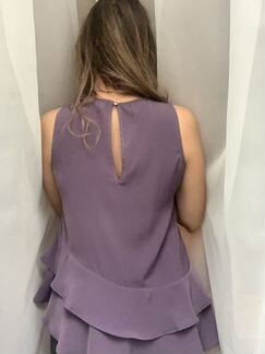 Блузка без рукавов H&M фиолетовая