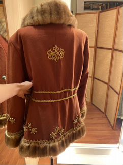 Пиджак-полупальто с мехом норки