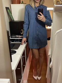 Платье рубашка из денима
