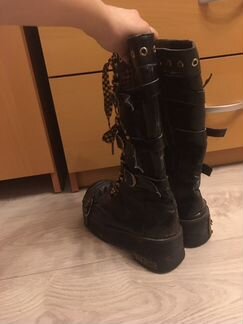 Сапоги постапок панк берцы на платформе