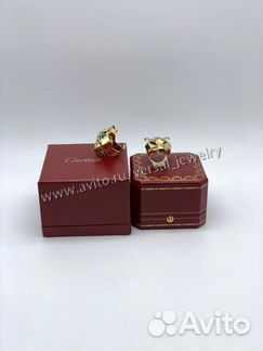 Новые кольца из золота 750 пантера