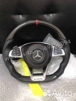 Карбоновые Руль AMG red для Mercedes-benz