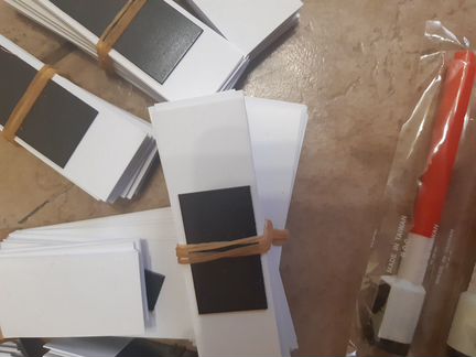 Магнитные карточки пустые с маркером