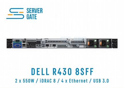 Сервер Dell R430 8SFF / 2xE5-2695v4 / 64 GB