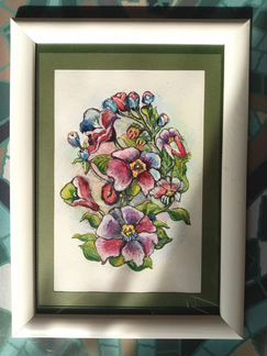 Картина цветы. Графика