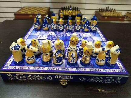 Шахматы гжель