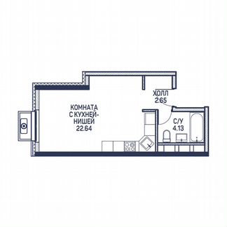 Квартира-студия, 29.4 м², 18/22 эт.